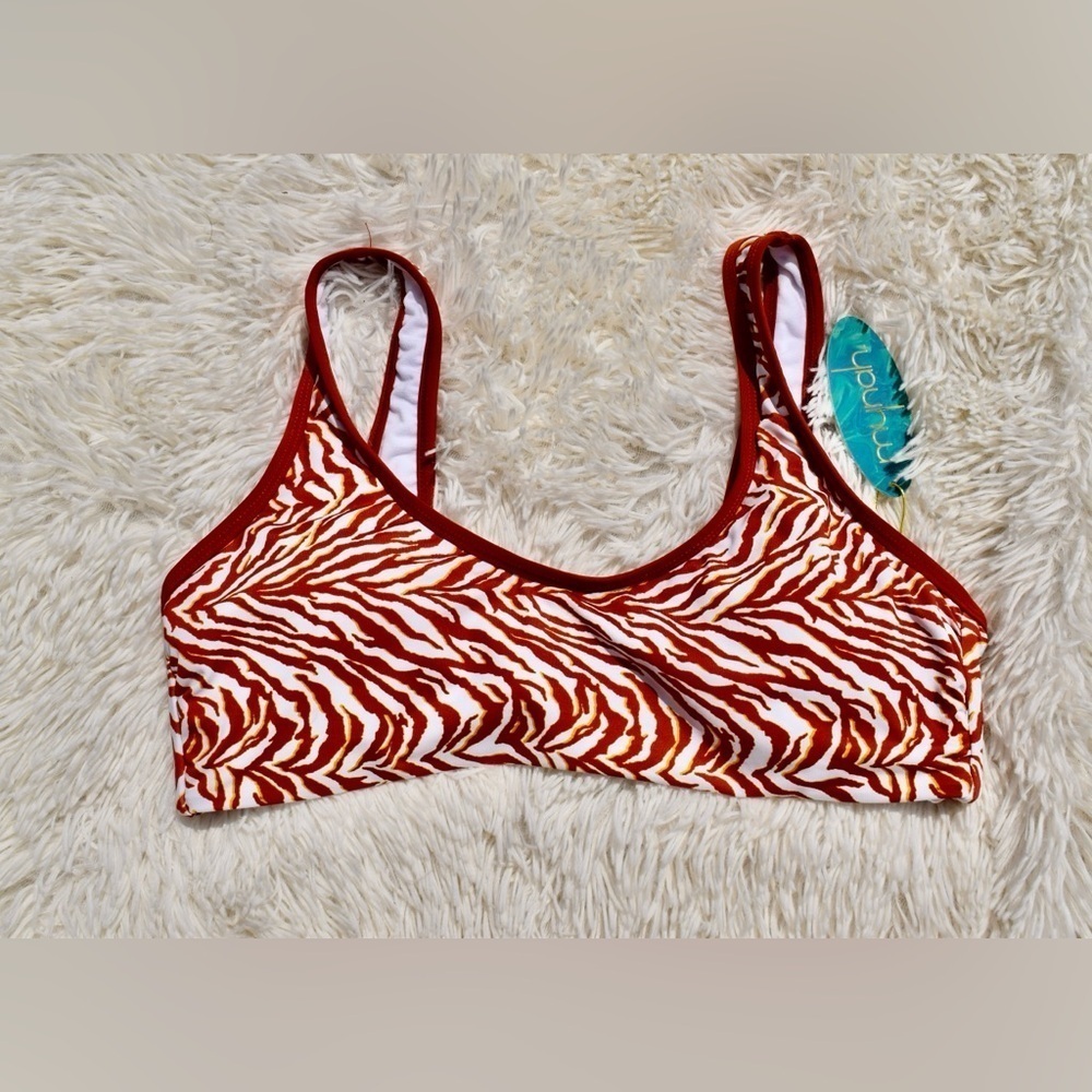 Mynah Animal Bralette Bikini Swimsuit Top Size Medium